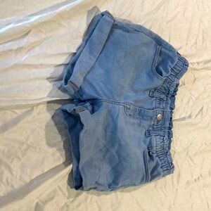 Cat & Jack Girls' High-Rise Paper Bag Jean Shorts